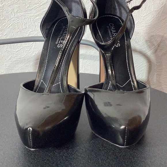 Charles David NEW - Sz 7.5 - cute block heels with plateau - black brown color - Picture 5 of 6